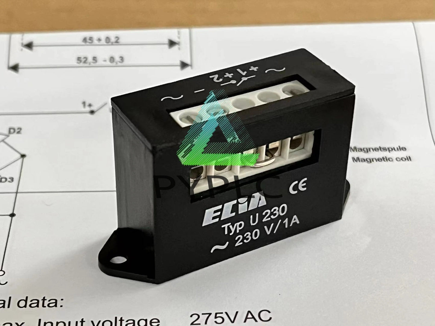 ECIA TYP U230 230V/1A brake rectifier power supply brake module～