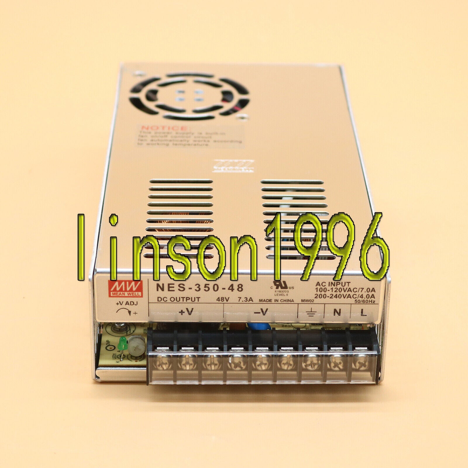 Mean Well 48V 7.3A Switching Power Supply - MEAN WELL