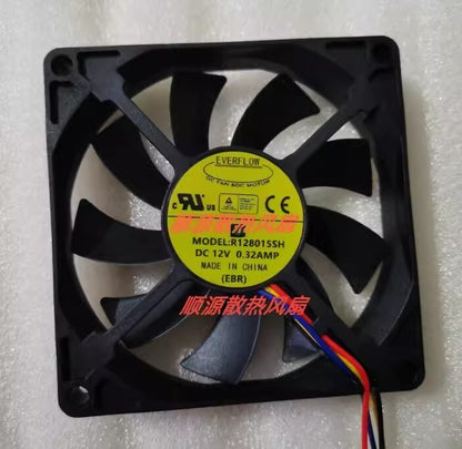 EVERFLOW R128015SH DC12V 0.32A 4-Wire Silent Cooling Fan