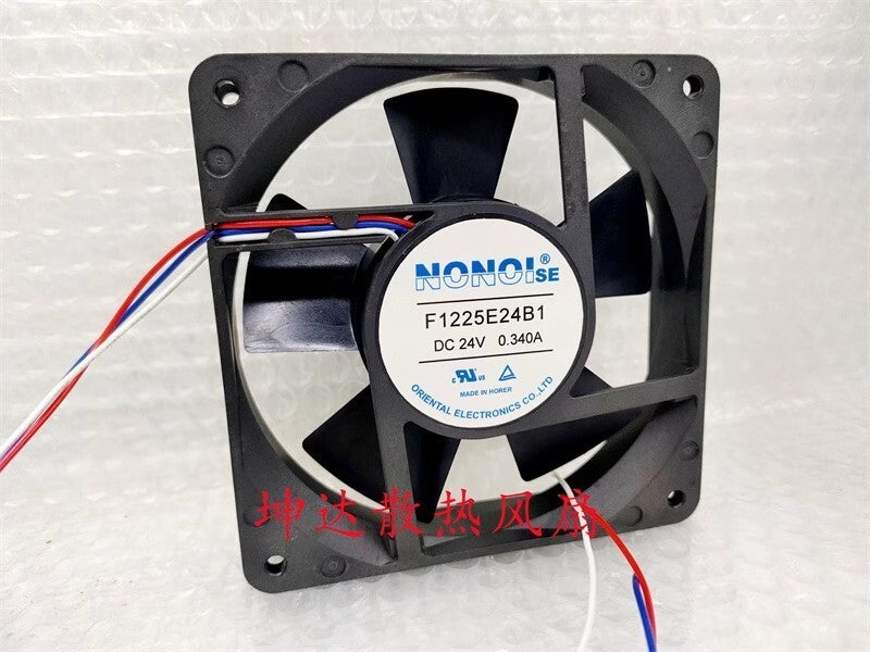 NONOI F1225E24B1 12025 DC24V 0.340A 12CM 3-Wire Inverter Fan