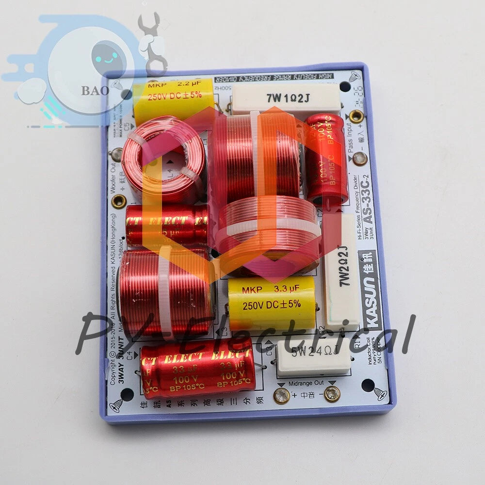 1pcs for KASUN AS-33C 3 Way Hi-Fi Speaker Frequency Divider Crossover Filters
