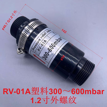 RV-01A RV-02A Blower Pressure Relief Valve 0-300mbar 300-600mbar 1PCS