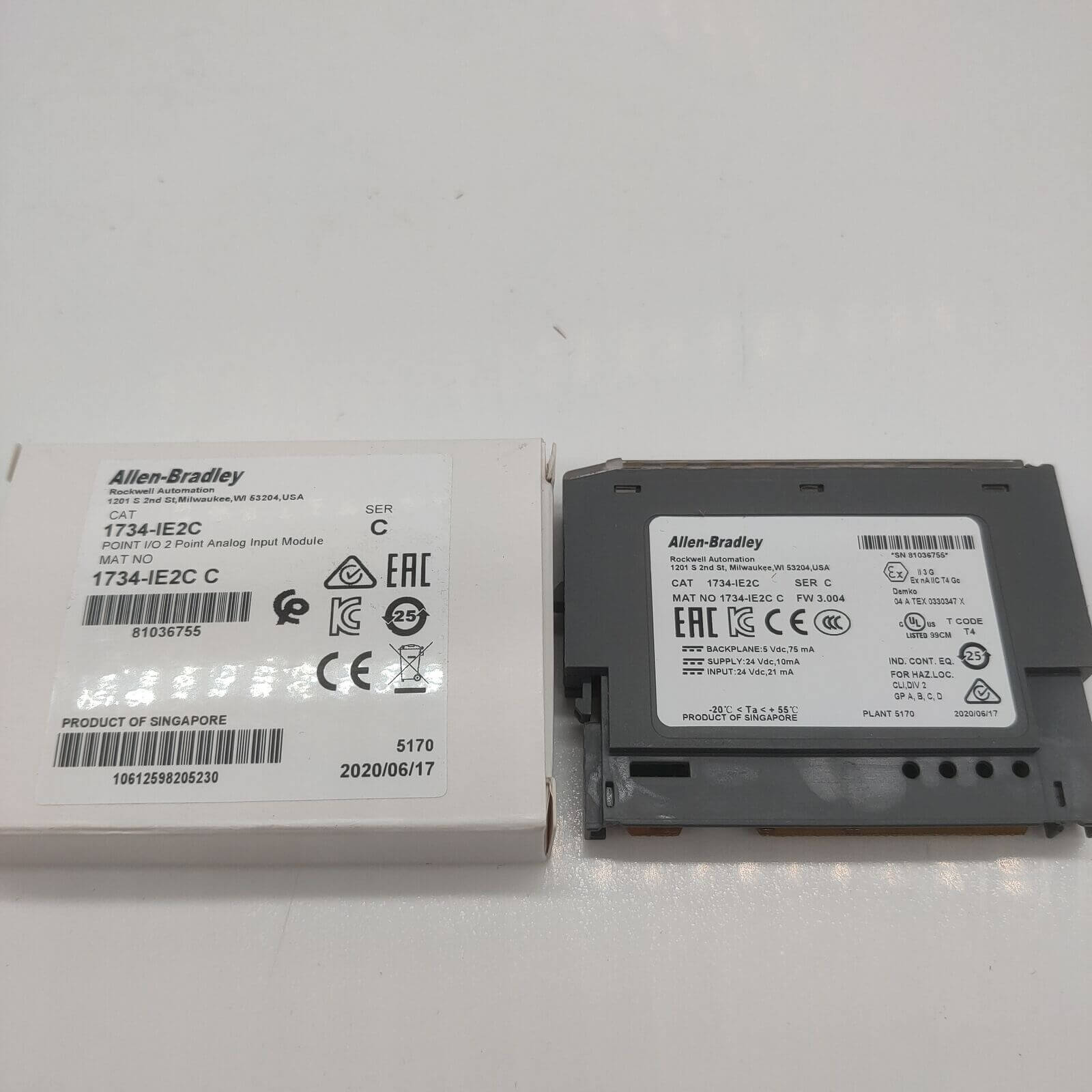 New Factory Sealed AB 1734-IE2C 2-Point Analog Input Module 2022 - AB
