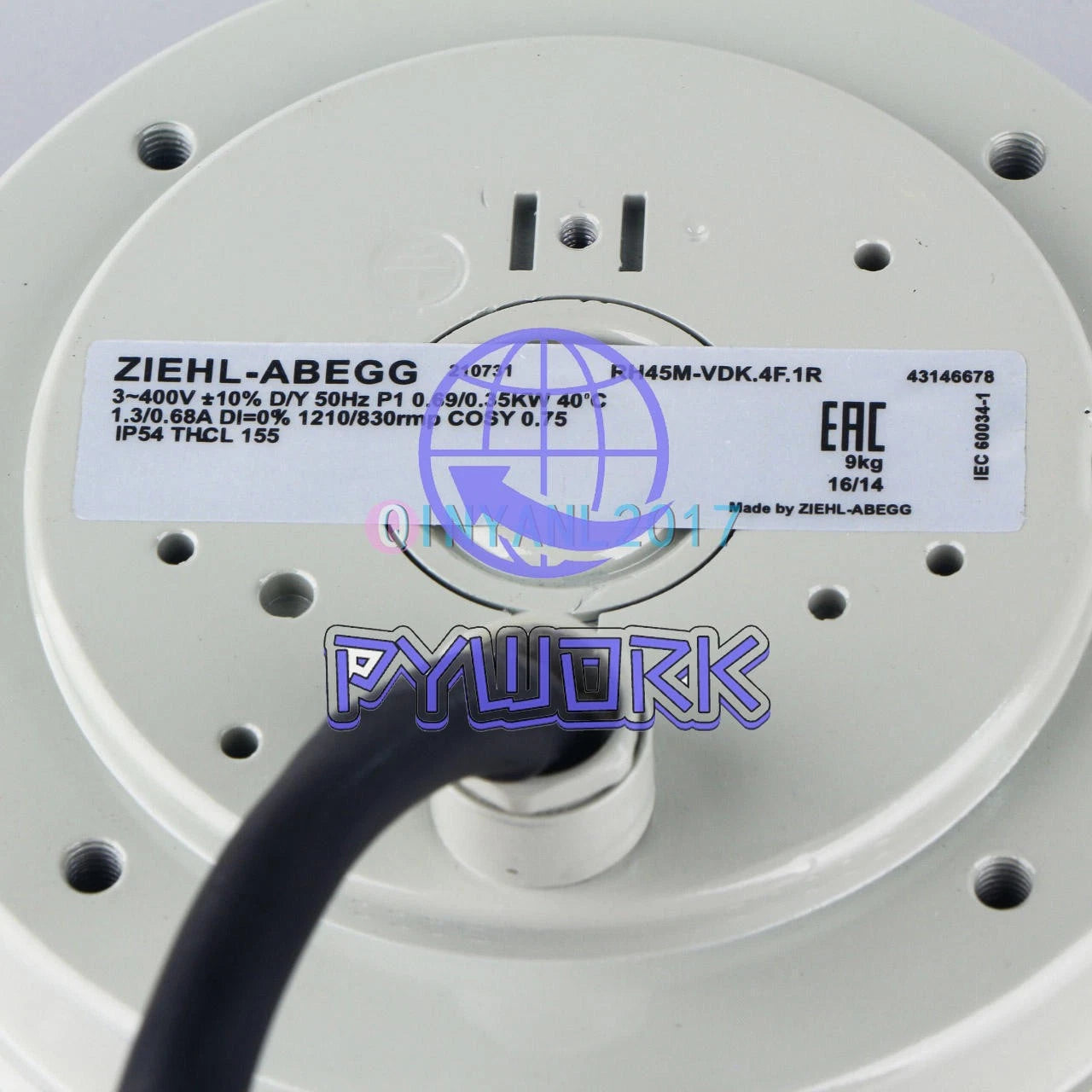 1Pcs ZIEHL-ABEGG Centrifugal Fan RH45M-VDK.4F.1R
