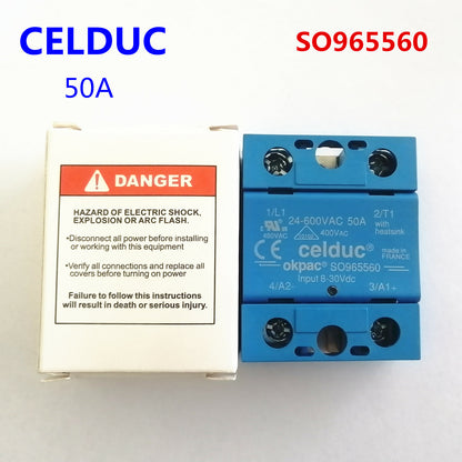 new CELDUC solid state relay SO965560 50A 3-32VDC 12-280VAC