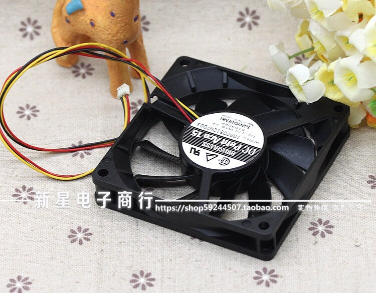 1pcs SANYO 109P0812H7D03 12V 0.2A 8CM 8015 Double Ball Cooling Fan 3pin