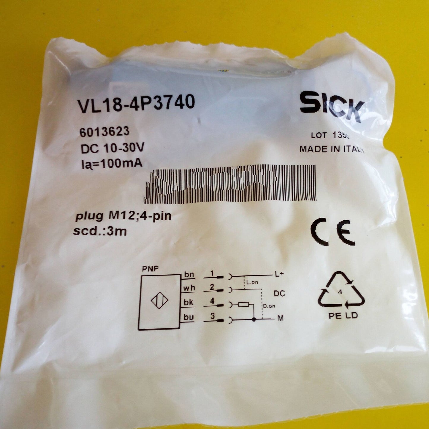 SICK VL18-4P3740 Photoelectric Switch Sensor - SICK