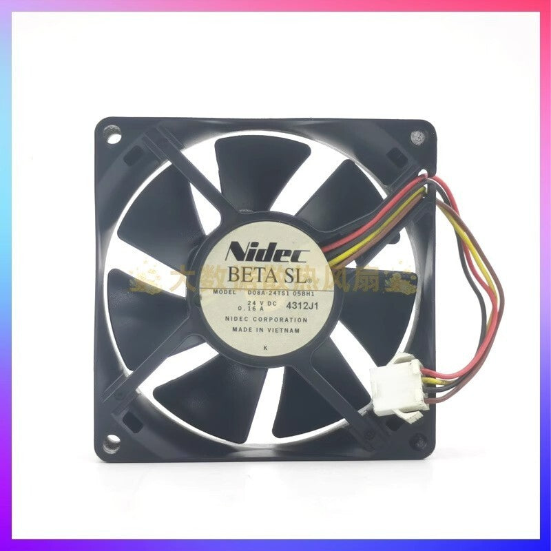 Nidec D08A-24TS1 05BH1 8025 DC24V 0.16A 4-Pin Cooling Fan