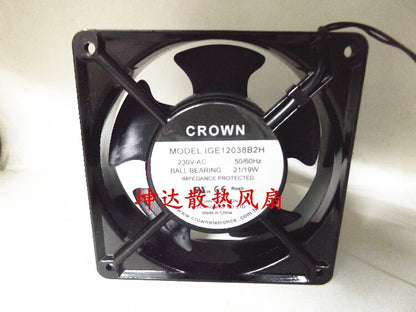 1pcs  CROWN IGE12038B2H 12038 12CM 230V 21 / 19W AC fan