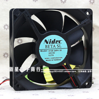 1pcs  Nidec D12E-24PH 05 24V 0.27A 12038 12cm inverter cooling fan 2pin