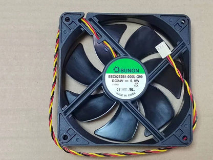 new SUNON EEC0252B1-000U-G99 24V 5W 12025 12CM 3-PIN inverter cooling fan