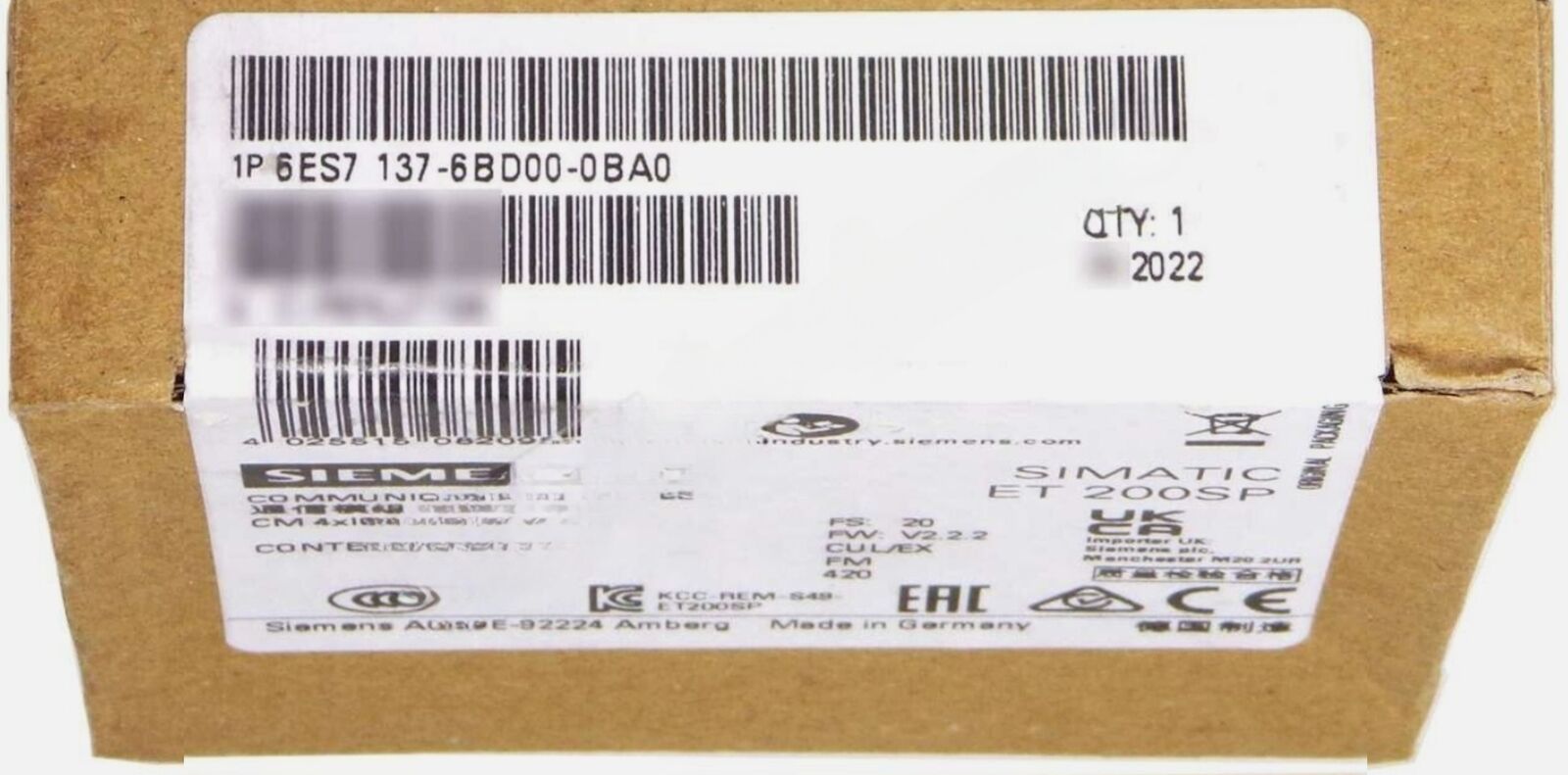 new  Sealed Siemens 6ES7 137-6BD00-0BA0 6ES7137-6BD00-0BA0