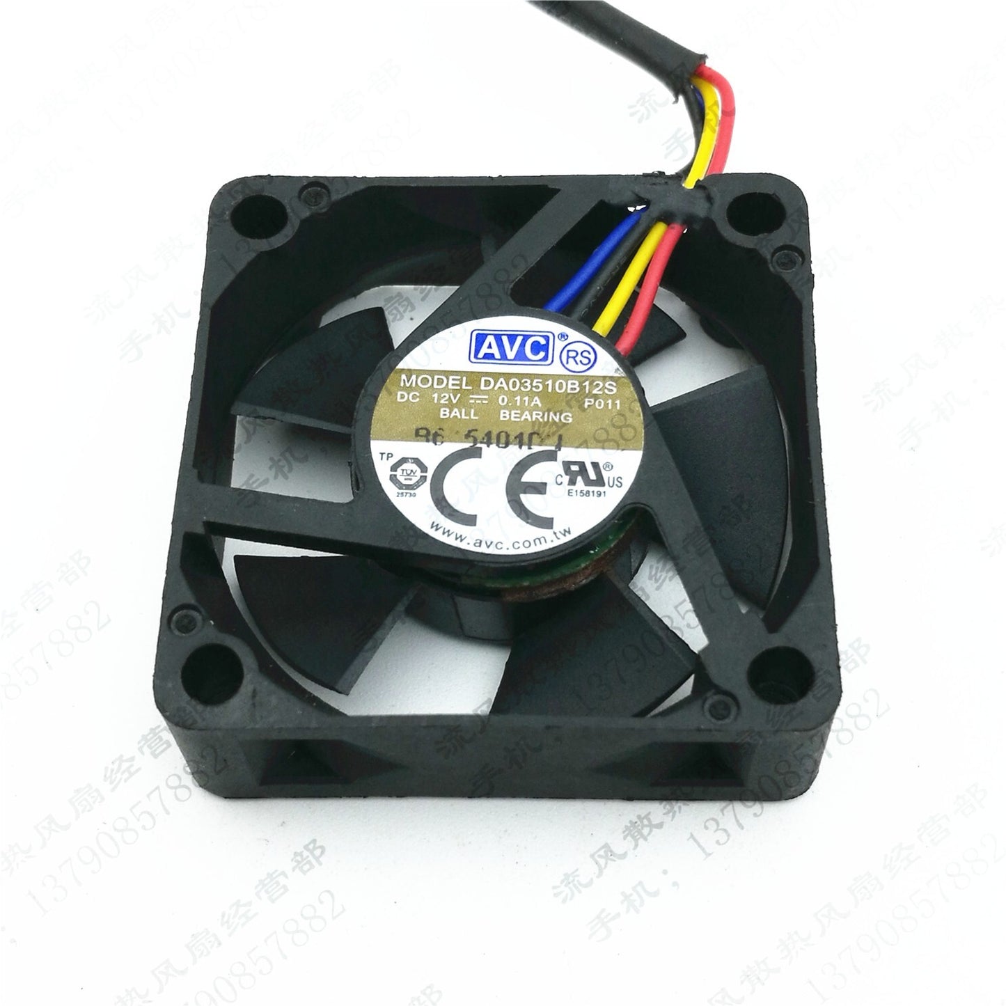 AVC DA03510B12S 3510 DC12V 0.11A 3.5CM 4-Wire Silent Cooling Fan