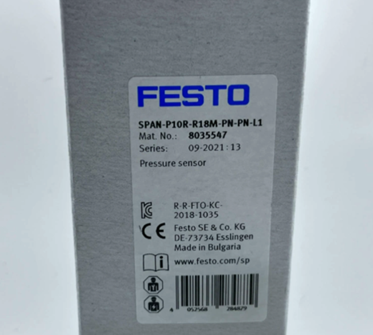 Span Pressure Sensor FESTO SPAN-P10R-R18M-PN-PN-L1 8035547, High Precision Pressure Measurement Device - FESTO
