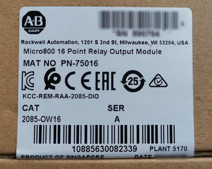 Allen-Bradley 2085-OW16 16-Point Relay Output Module - ALLEN-BRADLEY