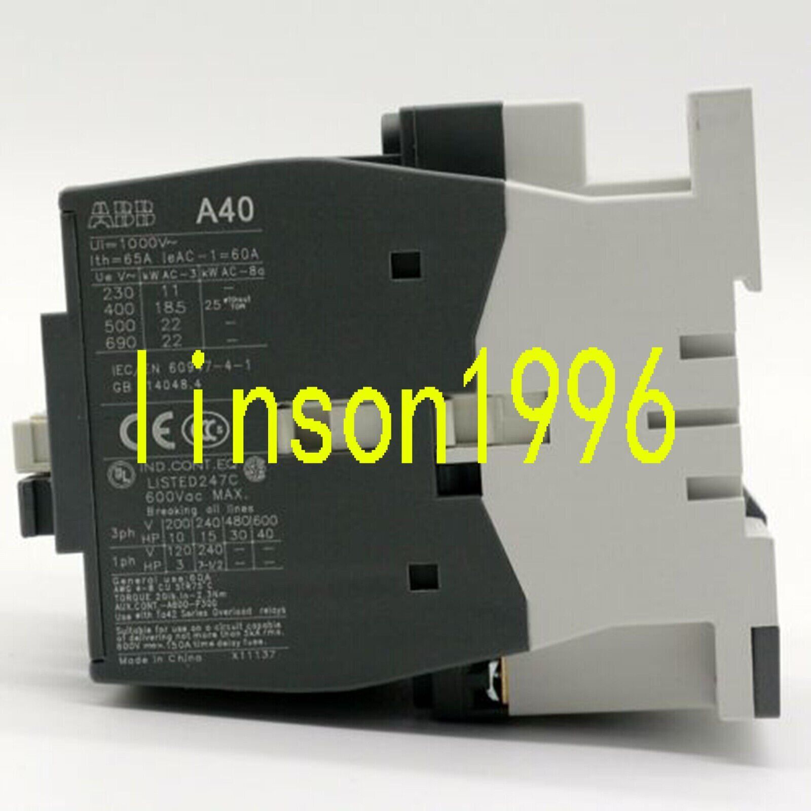 ABB A40-30-10 AC Contactor 220VAC - ABB