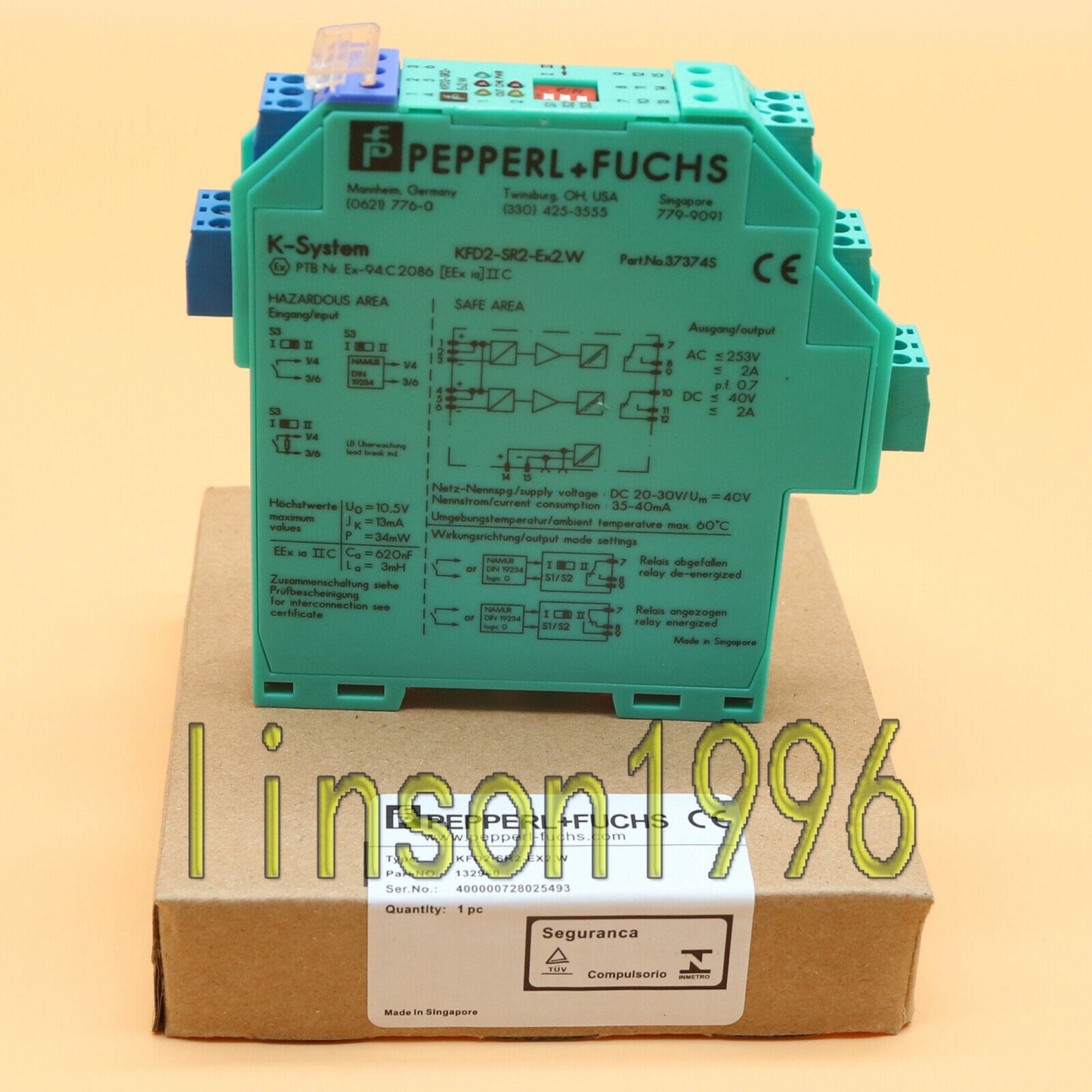 PEPPERL+FUCHS KFD2-SR2-EX2.W Switch Amplifier in Box - PEPPERL+FUCHS