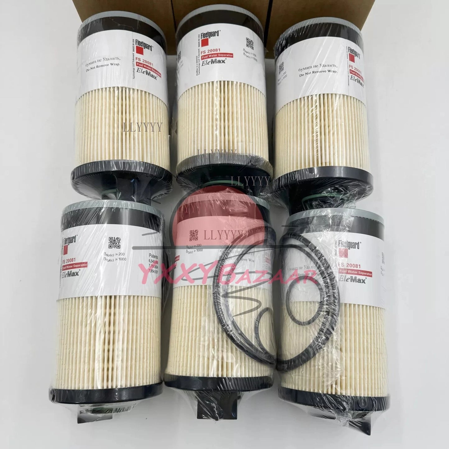 6PCS FS20081 FleetGuard Fuel Filter Water Separator For Cummins A0000904851