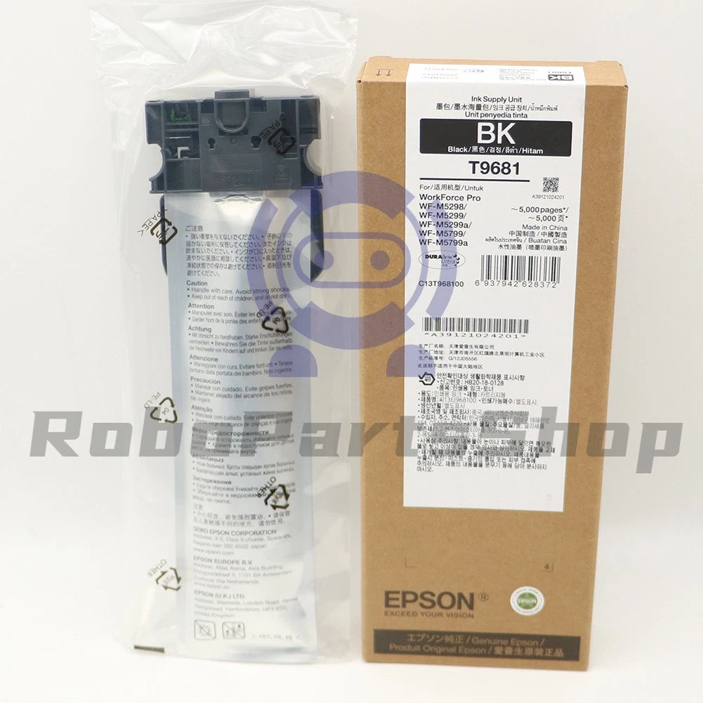 1PCS T9681 Black Ink Cartridge For Epson WF-M5799a M5799 WF-M5299a M5299 #SS