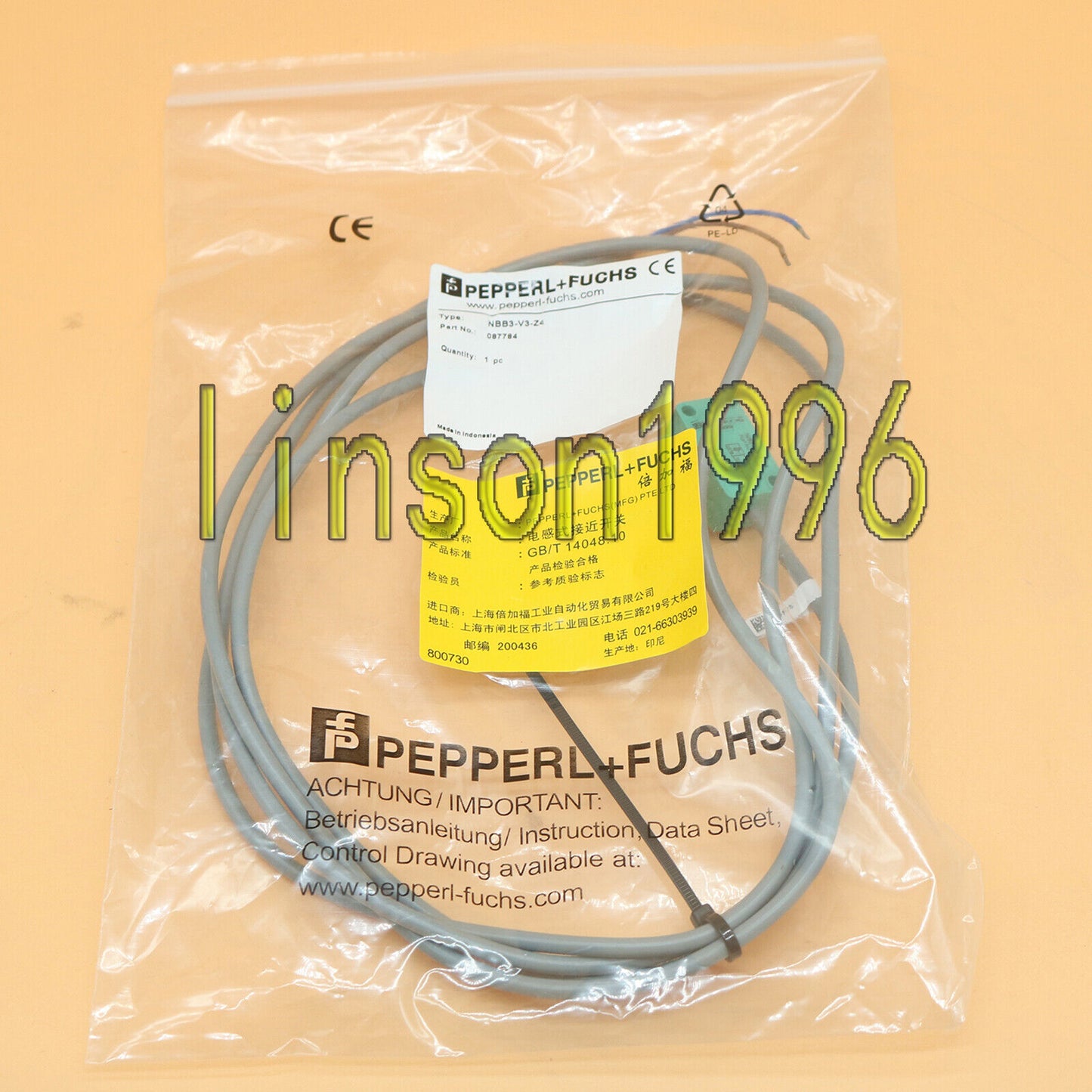 NBB3-V3-Z4 Inductiver Sensor by Pepperl+Fuchs Fast Ship - PEPPERL+FUCHS