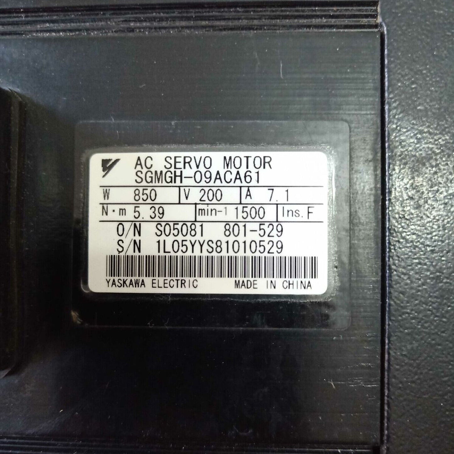 used 1PC for Yaskawa SGMGH-09ACA61 Servo Motor ship - YASKAWA