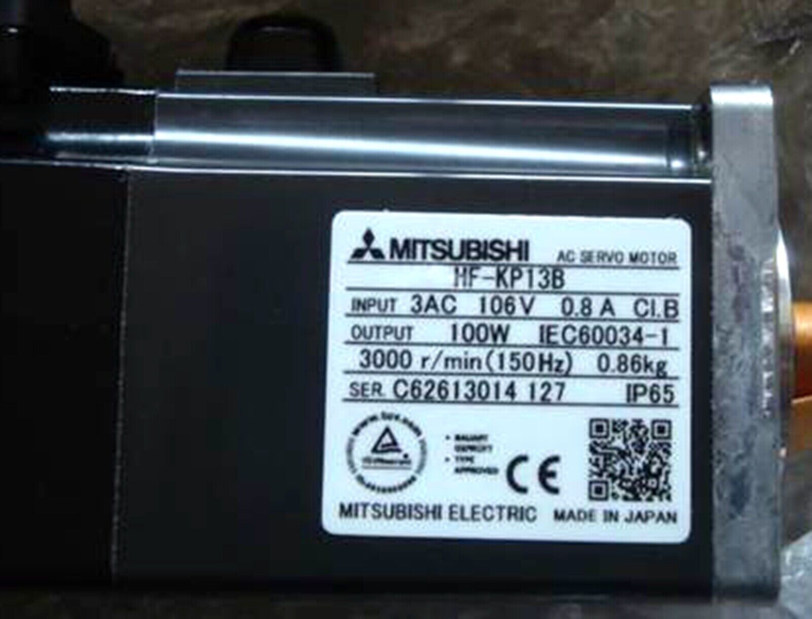 Mitsubishi HF-KP13B AC Servo Motor - High Performance Industrial Motor - MITSUBISHI