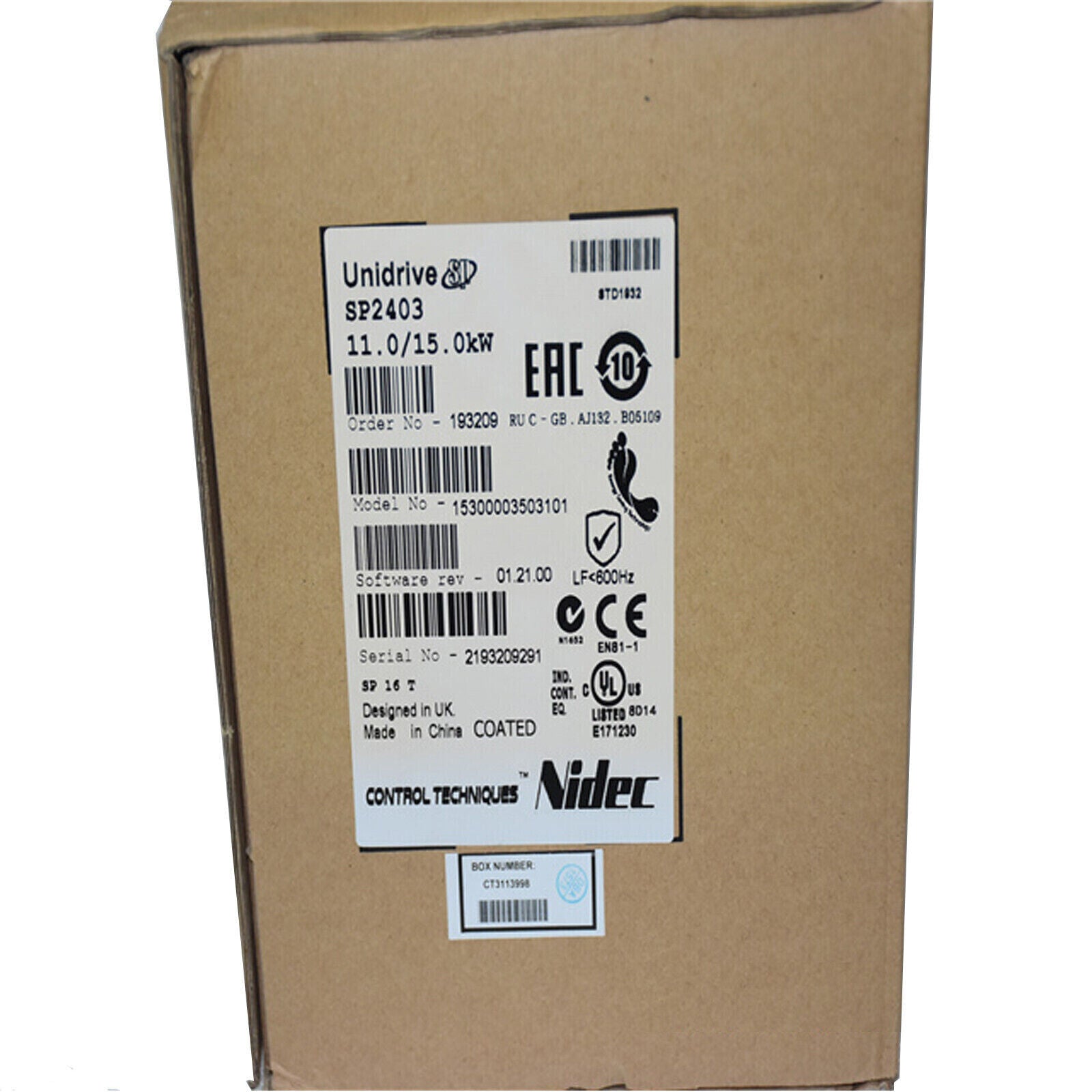 Nidec Emerson SP2403 Unidrive SP 11kW Inverter Drive - NIDEC