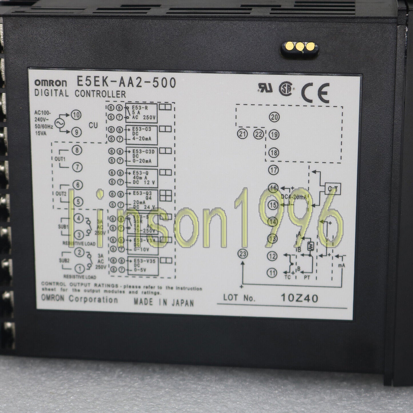Omron E5EK-AA2-500 Digital Controller 1 Year E5EKAA2500 Unique Model - OMRON