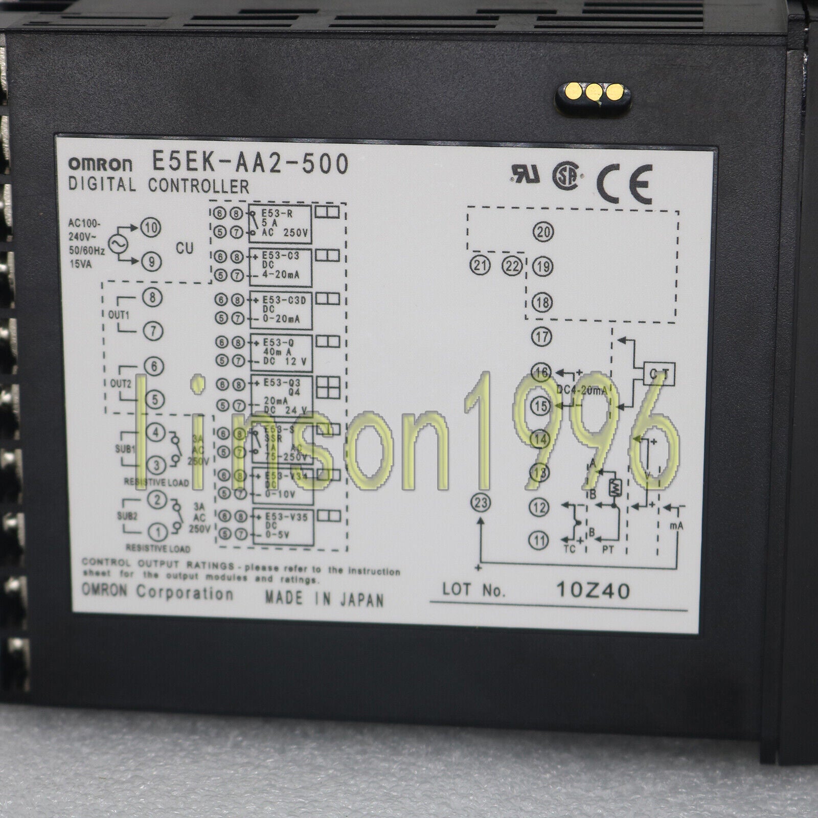 Omron E5EK-AA2-500 Digital Controller 1 Year E5EKAA2500 Unique Model - OMRON
