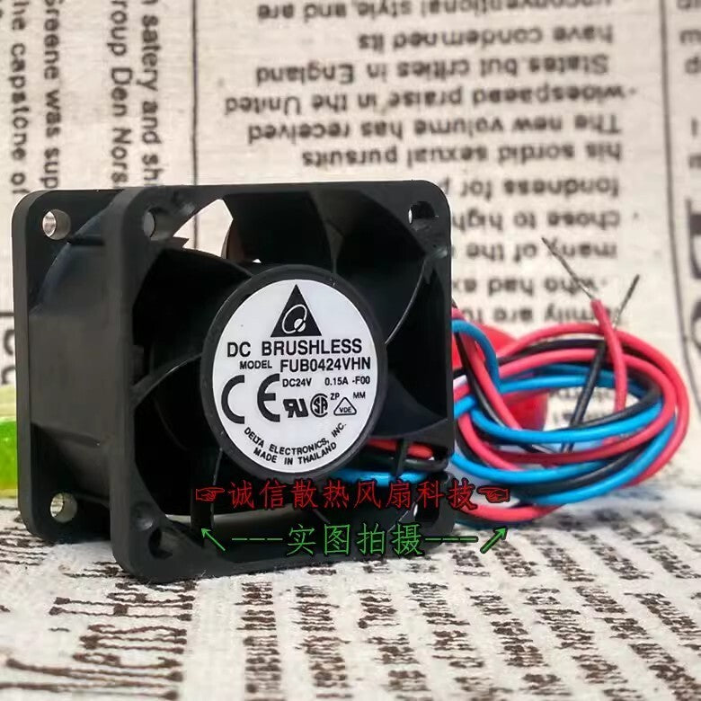 Delta FUB0424VHN DC24V 0.15A 3-Wire Server Cooling Fan