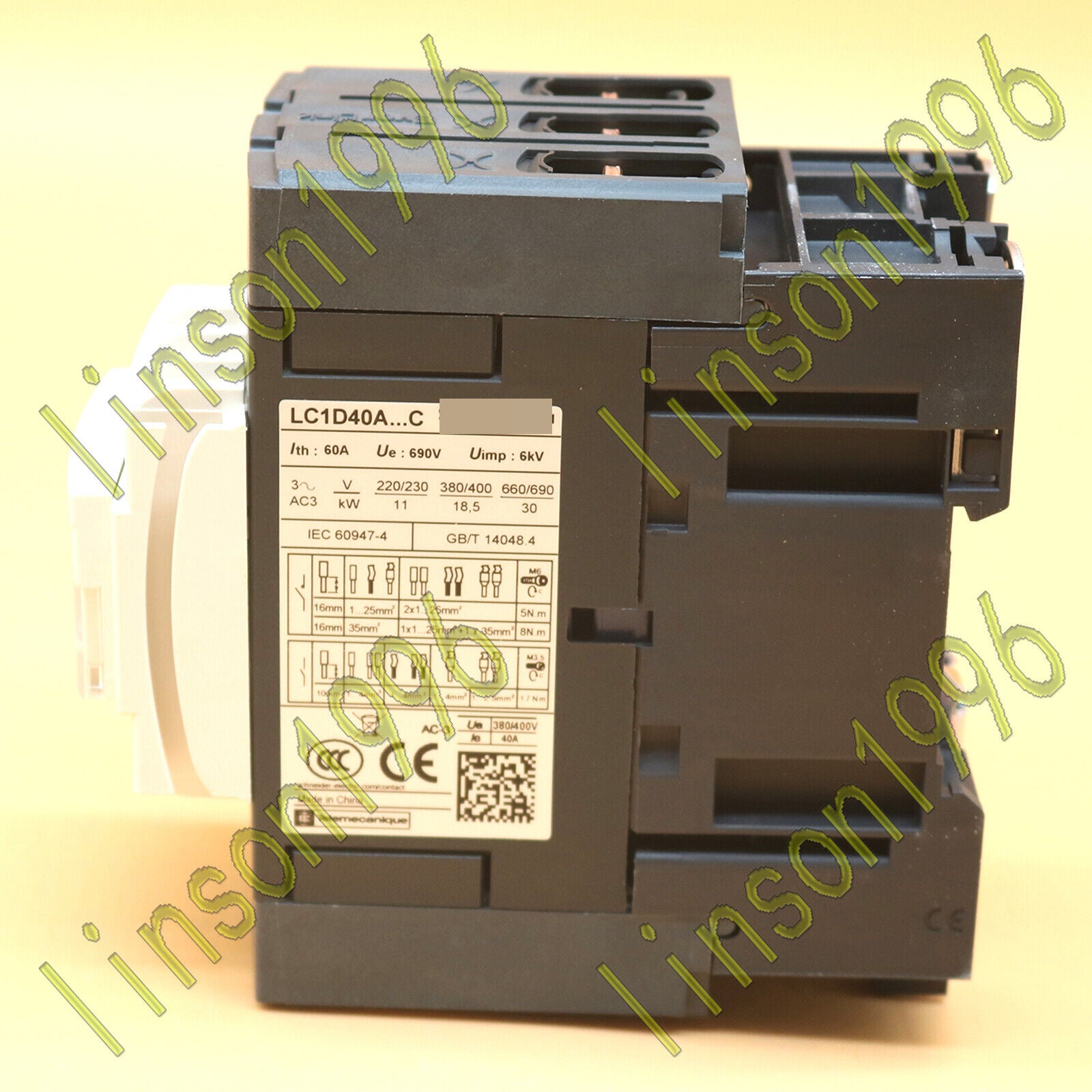 1-PC AC Contactor LC1D40AF7C 110V - ALCONOX
