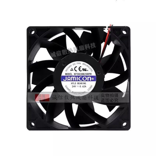 JAMICON KF0838B2SRPR 8038 24V 0.62A 8CM 2-Wire Inverter Silent Fan