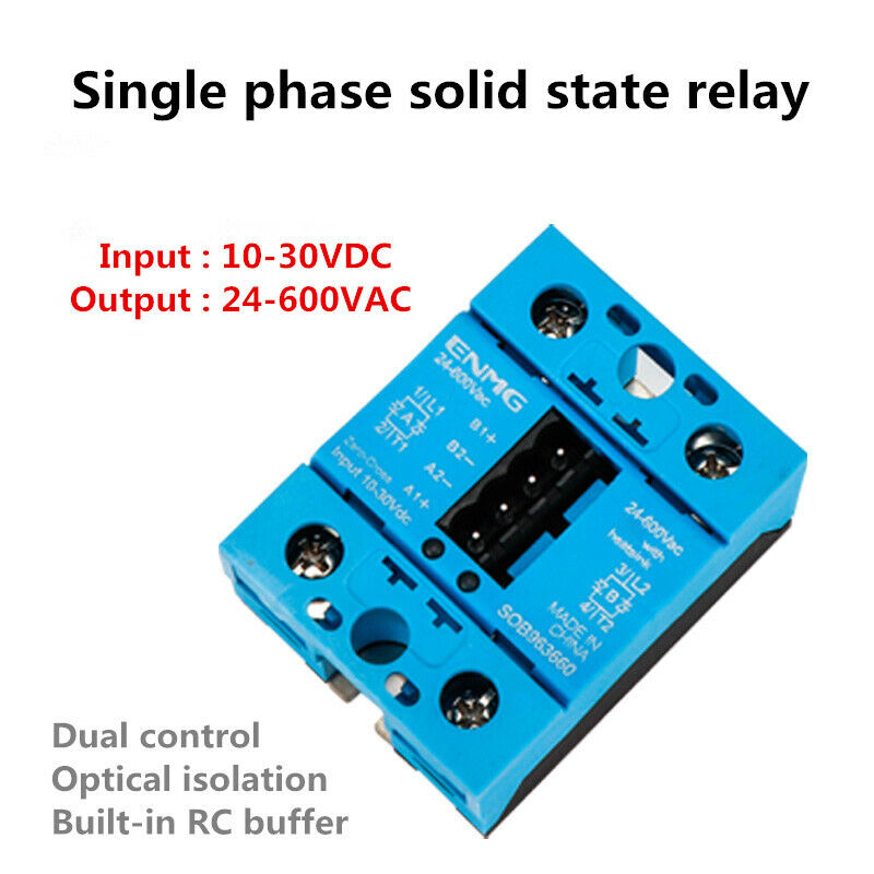 new Replace Dual-control single-phase solid state relay 35A DC-AC 10~30VDC/24-600VAC - UNKNOWN BRAND