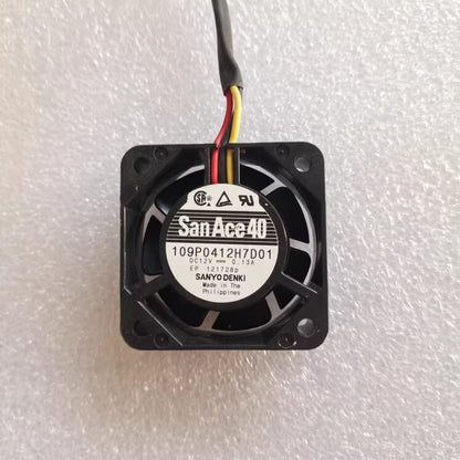 SANYO 109P0412H7D01 12V 0.13A 4015 4CM 3-wire cooling fan