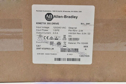 Allen-Bradley 2097-V33PR3-LM SER A Kinetix 350 Servo Drive 1kW - ALLEN-BRADLEY