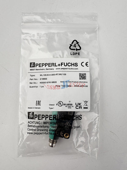 new ML100-8-H-350-RT/95/103 PEPPERL+FUCHS BACKGROUND SUPPRESSION SENSOR 350MM - PEPPERL+FUCHS