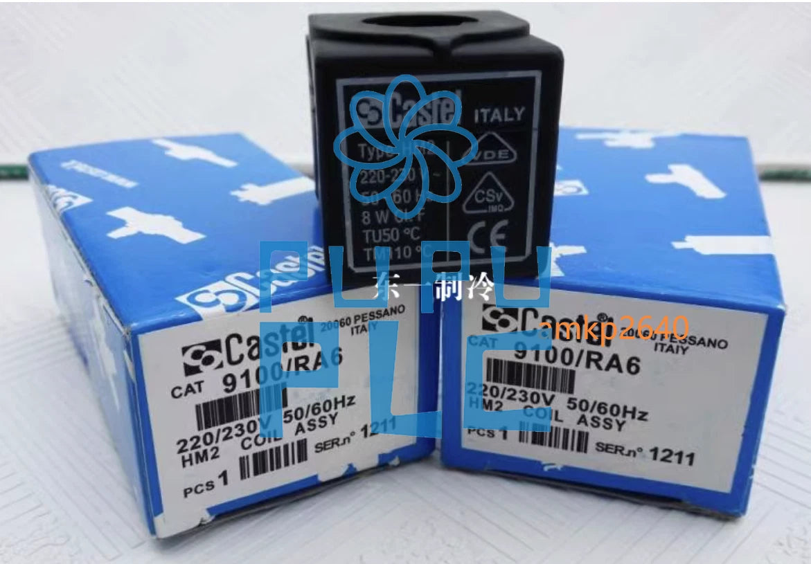1PCS Electromagnetic valve coil 220V 9100/RA6 Castel Type HM2