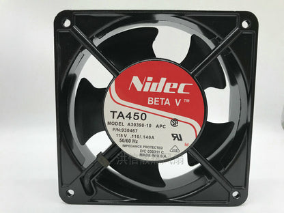 1pcs Nidec TA450 A30390-10 12038 115V 0.11/0.14A 120*38MM 12cm cooling fan