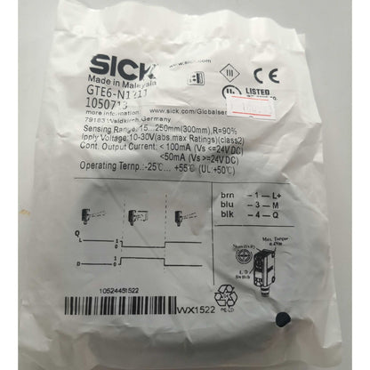 1PC SICK photoelectric sensor GTE6-N1211 with 1-Year Warranty - SICK