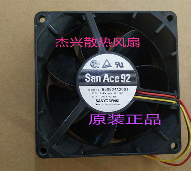 1pcs Sanyo 9G0924A2D01 DC24V 0.3A 9 cm 3-wire inverter cooling fan