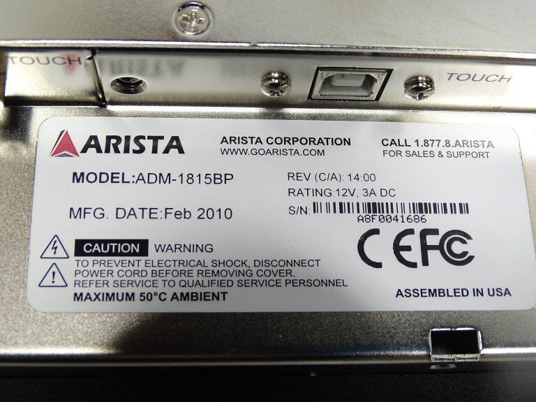 ARISTA ADM-1815BP DISPLAY: 18.1-inch 1080p Full HD 100% sRGB 1000000 colors 4K 1ms response time - ARISTA