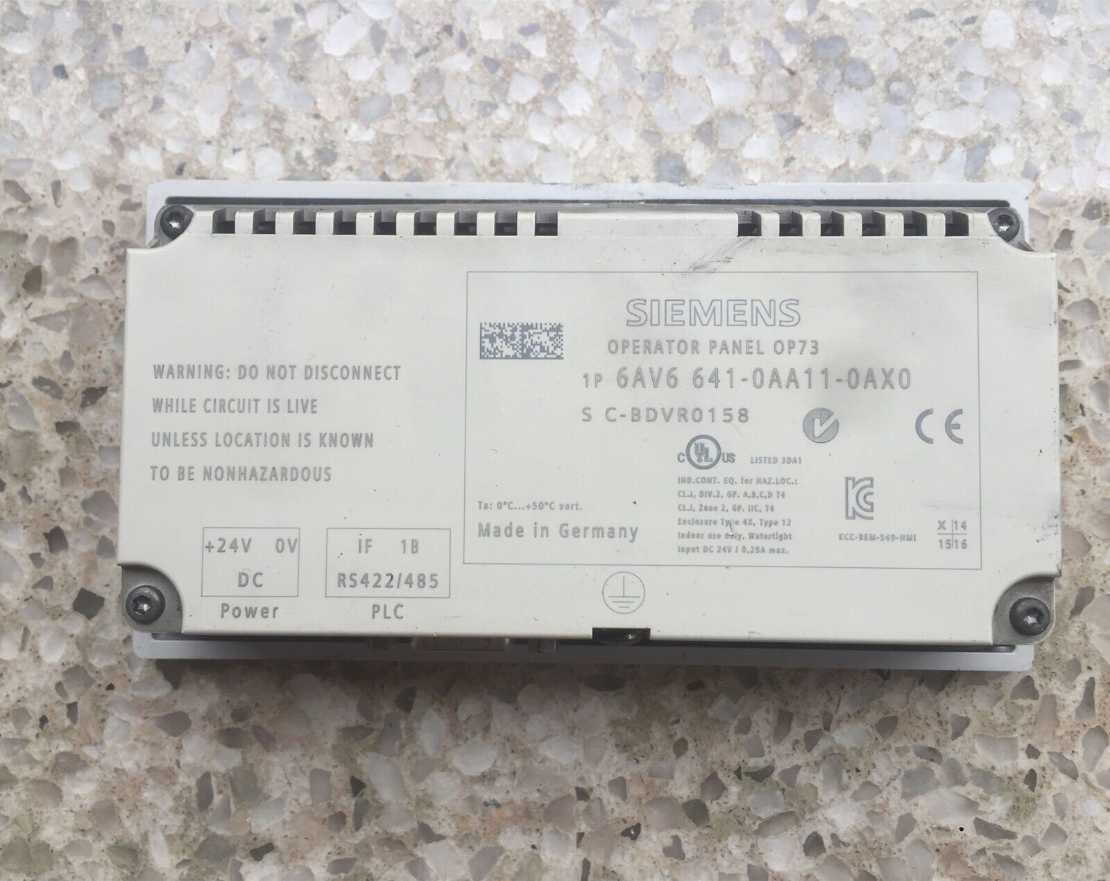 used  Siemens 6AV6 641-0AA11-0AX0 Operator Panel 6AV66410AA110AX0 Tested Good