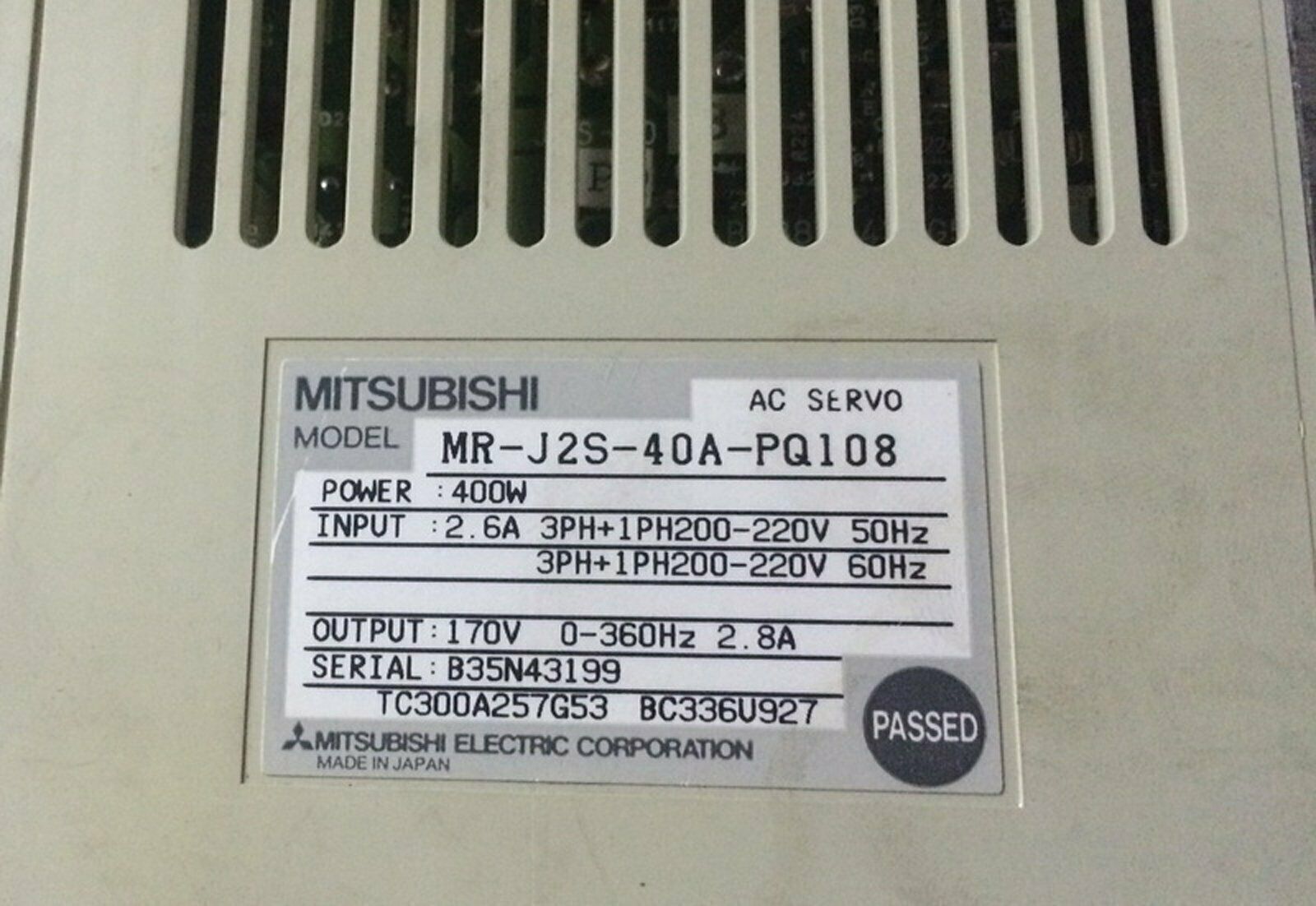 Used Mitsubishi servo drive MR-J2S-40A-PQ108 - MITSUBISHI