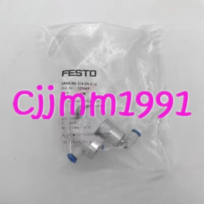 new 1PC Festo check valve throttle valve GRXA-HG-1/4 QS-6 525669 - FESTO
