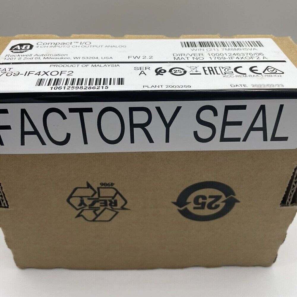 CompactLogix AB 1769-IF4XOF2 SER New Factory Sealed AB 1769-IF4XOF2 SER A CompactLogix 6 Pt and Module US - COMPACTLOGIX