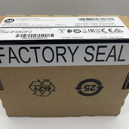 CompactLogix AB 1769-IF4XOF2 SER New Factory Sealed AB 1769-IF4XOF2 SER A CompactLogix 6 Pt and Module US - COMPACTLOGIX