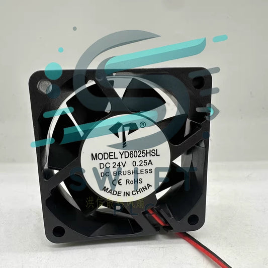 1 PCS DC Brushless fan YD6025HSL DC24V 0.25A 6025 6CM 60*25M 2 wire cooling fan