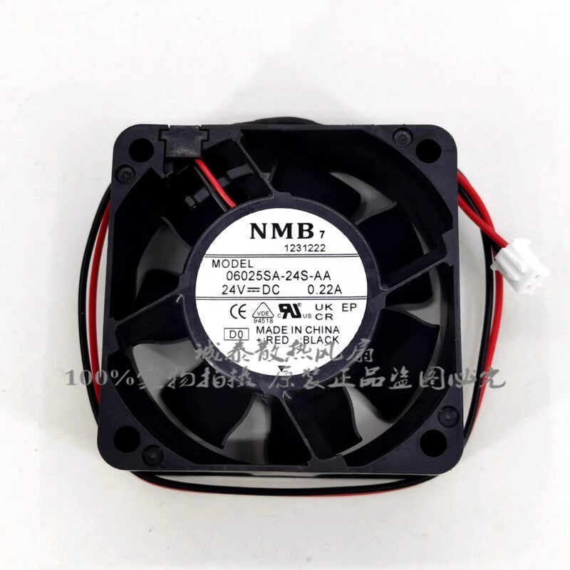 NMB 06025SA-24S-AA DC24V 0.22A 6CM 2-Pin Silent Cooling Fan