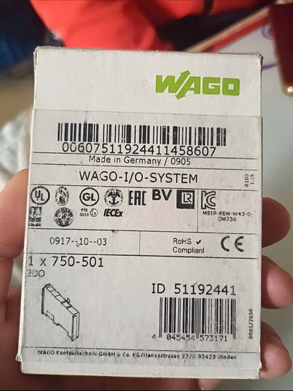 New WAGO 750-501 PLC Module In Box - WAGO