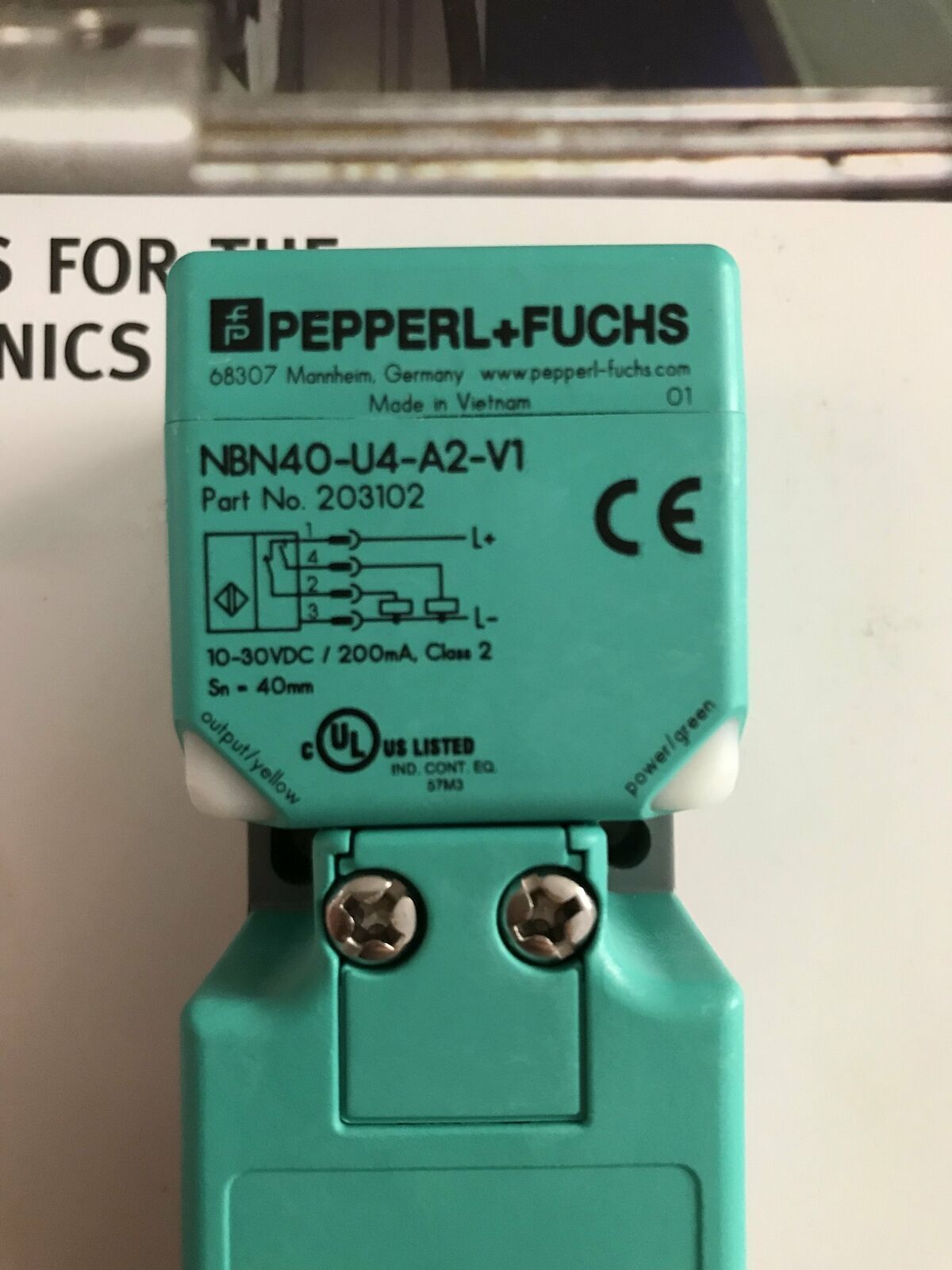 1PC Pepperl+Fuchs Proximity Switch NBN40-U4-A2-V1 - PEPPERL+FUCHS